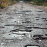 Road with potholes